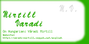 mirtill varadi business card