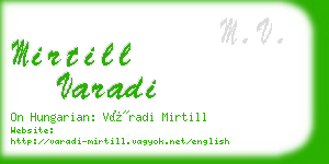 mirtill varadi business card